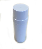 (5) Empty Clear Plastic Deodorant Containers - 2.2 Oz Cylinders (White)