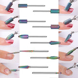 Makartt Nail Drill Bits Set and Sanding Bands Bundle, 10Pcs Tungsten Carbide Nail Drill Bits and 300Pcs Sanding Bands Remove Poly Nail Gel