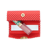 Mix Polka Dot Lipstick Case With Mirror Purse Holder Set of 6
