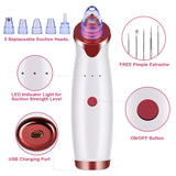 Blackhead Remover Vacuum Electric Pore Cleaner Blackhead Acne Comedone Pimple Extractor Tool Kit with 5 Replaceable Suction Probes, 3 Adjustable Suction Power