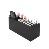 JackCubeDesign Makeup Organizer - Premium Quality - with Pink Pearls for Brush Holder and 3 Compartments (Black, 11.8 x 4.9 x 5.3 inches)-:MK284A