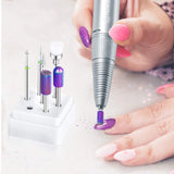 Tungsten Carbide Electric Nail Drill Bits Set for Acrylic Nails 3/32”, Emery Safety Professional Cuticle Diamond Bits for Manicure Efile, 7 Pieces Acrylic Gel Nail Kits Nail Art Salon Tools Home Use