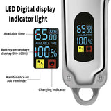 Professional Hair Clippers for Men - Adjustable Hair Trimmer for Men-Barber Clippers for Hair Cutting Grooming Kit , All Metal Beard Trimmer,  Cordless Clippers, Rechargeable, LED Display