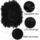 Afro Puff Kinky Curly Drawstring Ponytail Bun Synthetic Hair for African American updo Hair Extension with 2 Clips in Bun Ponytail Extensions X-Large Size