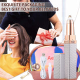 Eyebrow Trimmer & Facial Hair Remover 2 in 1 - Electric Eyebrow Hair Remover and Womens Face Hair Remover Shaver - Painless Hair Removal Epilator for Women Facial Hair, Eyebrows, Chin, Lips.