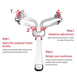 Adjustable Eyebrow Shapes Stencil Makeup Model Template Tool Eyebrow Template, Eyebrow Shaping Kit (Silver)
