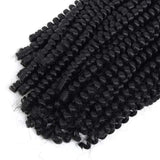 4packs 12inch Spring Twist Hair Real Kanekalon Synthetic Crochet Braids Braiding Hair Extensions (12inch,4pc, 1B)