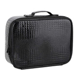 Barber Leather Tool Case, Segbeauty Large Embossed Crocodile Hairdresser Carrying Case Portable Hair Stylist Storage Organizer with Divider for Travel Clippers Shears and Pet Grooming Supplies