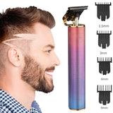 GSKY Hair Clippers for Men Professional Electric Hair Trimmer for Men with Low Noise Adjustable Cordless & Rechargeable Electric Hair Beard Shaver Haircut Clipper with Guide Combs (Multicolor)