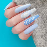 1000 Pieces Long Ballerina Nails Tips Coffin Acrylic Nails Full Cover Artificial False Nail with 4 Manicure Accessories for Nail Salon Home DIY Arts (Natural)