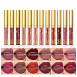 12 Colors Matte Liquid Lipsticks, Long-Lasting Non-Stick Cup Velvet Lip Gloss Lip Plumper Makeup Set