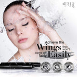 LA PURE Waterproof Eyeliner Stamp - 2 Wingliner Black Make Up Pens, Vamp Style Wing, Smudgeproof & Sweatproof, Perfect Cat Eye Look, Winged Long Lasting Liquid Eye Liner Pen, Eyeshadow, No Dipping