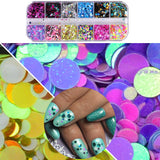 NEPAK 4 Boxes Nail Dried Flowers and 3D Butterfly Nail Glitter Sequins, Holographic Nail Sequins for Tips Manicure Decor