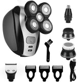 Electric Shavers for Men, 5 in 1 Electric Razor for Bald Head Wet and Dry Mens Rechargeable Cordless Facial Grooming Kit Waterproof with Beard, Trimmer Nose Hair Clipper, Face Cleaning Brush