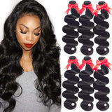 Hermosa Hair Brazilian Hair 3 Bundles 100% Unprocessed 9A Body Wave Human Hair Bundles14 16 18inch Black Color