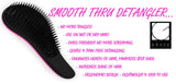 Smooth Thru Detangling Hair Brush by Grace Professional Hair, for tangle free hair in a painless way! Use on wet or dry hair! (Pink)