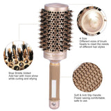Ceramic Round Brush Gold Hair Brush Hairdressing Curling Hairstyle Brush 4 Different Sizes Professional Hairdressing Set(53mm)