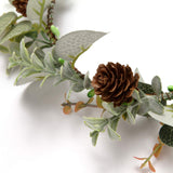 Folora Adjustable Flower Headband Natural Pine Cone Hair Wreath Floral Garland Crown Headpiece with Ribbon for Wedding Ceremony Party Festival (190711O)