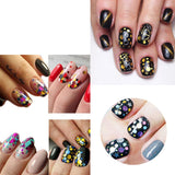 NEPAK 4 Boxes Nail Dried Flowers and 3D Butterfly Nail Glitter Sequins, Holographic Nail Sequins for Tips Manicure Decor