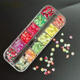 Nails Rhinestones Kit Butterfly Chunky Nail Sequins Glitter Crystal Flat Back Gems Foil DIY Design Manicure Nails Decorations Sets for Nail Art/Craft/Makeup