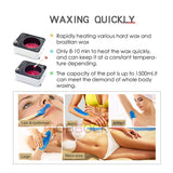 Home waxing kit for women,hard wax kit for hair removal,OBBOCK wax warmer kit with No-clean wax pot,4 Bag hard wax beads for Full Body, Legs, Face, Bikini,eyebrow wax kit