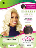 Sensationnel 100% Premium Fiber Synthetic Hair Empress Edge Curved Part Lace Front Wig - KRISTEN (613 [Platinum Blonde])