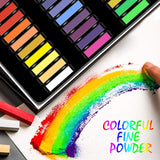 Saviland Soft Pastel Nail Chalks for Acrylic Powder - Colorful Non-Toxic Square Acrylic Nail Chalks, Professional Nail Chalks Pastels Assorted 36 Colors for DIY Colored Acrylic Nail Powder