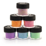 GLITTIES - (6PK) - (.008") - Mixed Neon Glitter Powder 6 pk Kit- Great for Nail Art, Mix with Gel Nail Polish, Gel and Acrylic Powder, Hair Decoration - (60 Gram)