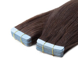 SEGO 18 Inch Tape In Hair Extensions 20pcs 50g /Dark Brown/ Ombre 100% Remy Human Hair Balayage Rooted Hair Invisible Seamless Skin Weft Double Side Tape for Women