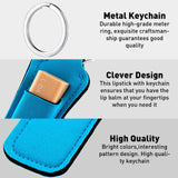 36 Pieces Colorful Chapstick Holder Lipstick Holder Keychains with Keychain Tassels and Metal Clip Cords for Lipstick, Chapstick, Lip Balm, 12 Colors