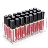 HBlife Lip Gloss Holder Organizer, 24 Spaces Clear Acrylic Makeup Lipgloss Display Case