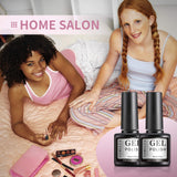 TOMICCA Gel Nail Polish Set, 6 Nude Pink Colors Gel Polish Kit, Soak Off UV LED Gel Polish Set