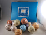 Holiday Bath Bombs Gift Set- 12 Colorful Bath Bombs, Handmade Fresh in USA