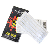 BIGWASP Premium Quality Long Bar Tattoo Needles 9 Round Liner (9RL) Disposable & Sterilized - 50PCs