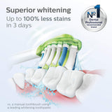 Genuine Philips Sonicare W3 Premium White toothbrush head, HX9062/65, 2-pk, white