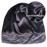 YANIBEST Hair Cover Bonnet Satin Sleep Cap - Adjustable Stay on Silk Lined Slouchy Beanie for Night Sleeping Surgical Hats