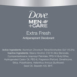 Dove Men+Care Antiperspirant Deodorant Stick, Extra Fresh, 2.7 Ounce (Pack of 4)