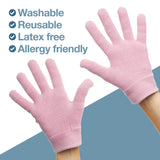 ZenToes Moisturizing Gel Sleeping Gloves Dry Hands Treatment - 1 Pair Unscented Hydrating Cracked Hand Healing Gloves - Repair Rough, Chapped Skin Overnight (Cotton Pink)