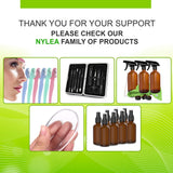 4 Pack Essential Oil Bottles - Round Boston Empty Refillable Amber Bottle with Glass Dropper [ Free Stainless Steel Funnel ] for Liquid Aromatherapy Fragrance Lot - (1/3 oz) 10ml