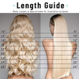 S-noilite Clip in Hair Extensions Real Human Hair Blonde 8pcs 18 Clips 90g Full Head Clip on Human Hair Extension Soft Straight For Women (14 16 18Inch, 613 Bleach Blonde)