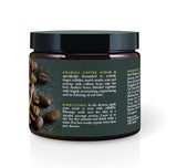 24K Organic Arabica Coffee Scrub, Contains Vitamin E. & Shea Butter, Therapy for Varicose Veins, Cellulite, Stretch Marks, Eczema and Acne, Deep Skin Exfoliator, 8 oz.