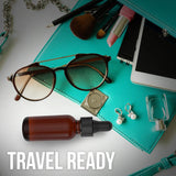 4 Pack Essential Oil Bottles - Round Boston Empty Refillable Amber Bottle with Glass Dropper [ Free Stainless Steel Funnel ] for Liquid Aromatherapy Fragrance Lot - (1/3 oz) 10ml