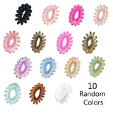 10PCS Spiral Hair Ties No Crease Hair Coil Set Hair Ring Phone Cord Traceless Elastic Hair Ties Ponytail Holder Rubber Bands Girls Woman Hair Accessory