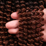 4 Packs 12 Inch Spring Twist Crochet Hair Synthetic Bomb Twist Crochet Braids Fluffy Braiding Hair Extensions (1B/30#)