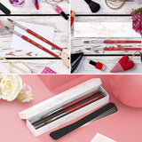 Nail Brush 100% Pure Kolinsky Hair Acrylic Nail Art Brush Red Wood Pen Nail Brush 2 Sizes with 5 Pieces Nail Files Set (10#12#)