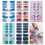 NICENEEDED Nail Full Wraps Polish Stickers Set Supplies With 5 Sheets Self-Adhesive Nail Art Decals Strips Manicure Kits Nail Art Designs For Women Girls(Color 5)