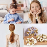 12 Pieces Softball Scrunchies Silk Satin Sport Scrunchies Softball Hair Elastic Ponytail Holder Softball Hair Bands Silk Satin Hair Ties for Women, Girls, Softball Player