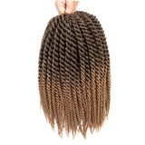 6Packs 12inch Havana Twist Crochet Hair Mambo Twist Braids Hair Senegalese Twists Hair Low Temperature Braiding Hair 12Strands/Pack(12inch/6packs, 1B-27)