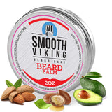 Smooth Viking Beard Balm For Men - Natural Leave-In Beard Softener Conditioner With Essential Oil & Bees Wax - Strong Hold Styling Care Beard Balm To Boost Healthy Beard And Mustache Growth - 2 Oz