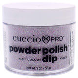 Cuccio Pro Powder Polish Dip - Deep Purple Glitter - Nail Lacquer for Manicures & Pedicures, Easy & Fast Application/Removal - No LED/UV Light Needed - Non-Toxic, Odorless, Highly Pigmented - 2 oz